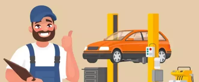 cartoon car lift thing