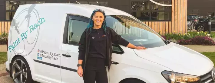 Van blue haired lady 